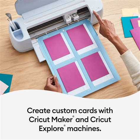 2009488 - Cricut 2x2 Card Mat; 1 reusable machine mat 13 in x 16.25 in (33 cm x 41 cm); Cut up to 4 custom cards at once; Designed to work perfectly with all Cricut cards (sold separately); Personalize last-minute birthday cards, thank-you notes & eleventh-hour invites; For Cricut Explore® or Cricut Maker® machines